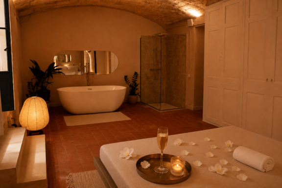 Masaje erótico tantricos | Bliss Barcelona | Blog | Masajes para mujeres | Habitación preparada para iniciar un masaje | Foto #05
